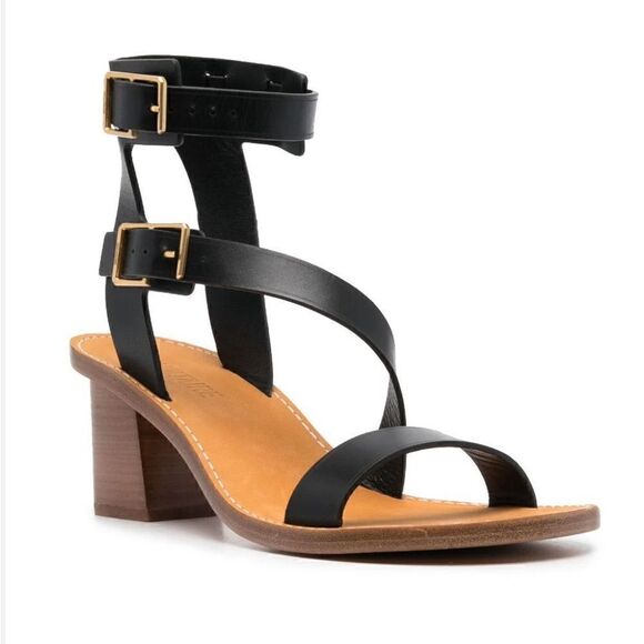 Zadig & Voltaire Leather sandal Cecilia Caprese black heeled sandal Size… - Picture 11 of 17